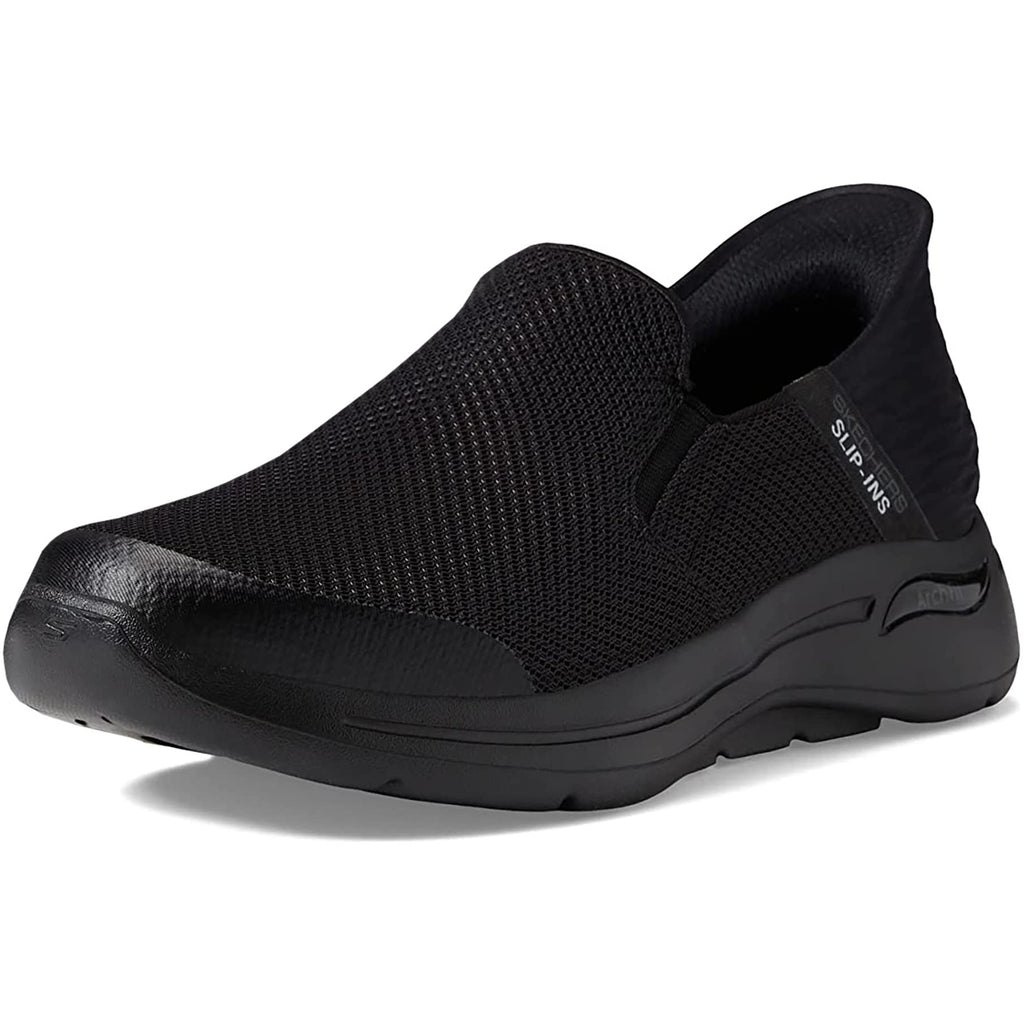 Skechers Men's Gowalk Arch Fit Slip-Ins-Athletic Slip-On Casual Walking Shoes with Air-Cooled Foam Sneaker, Black, 10.5