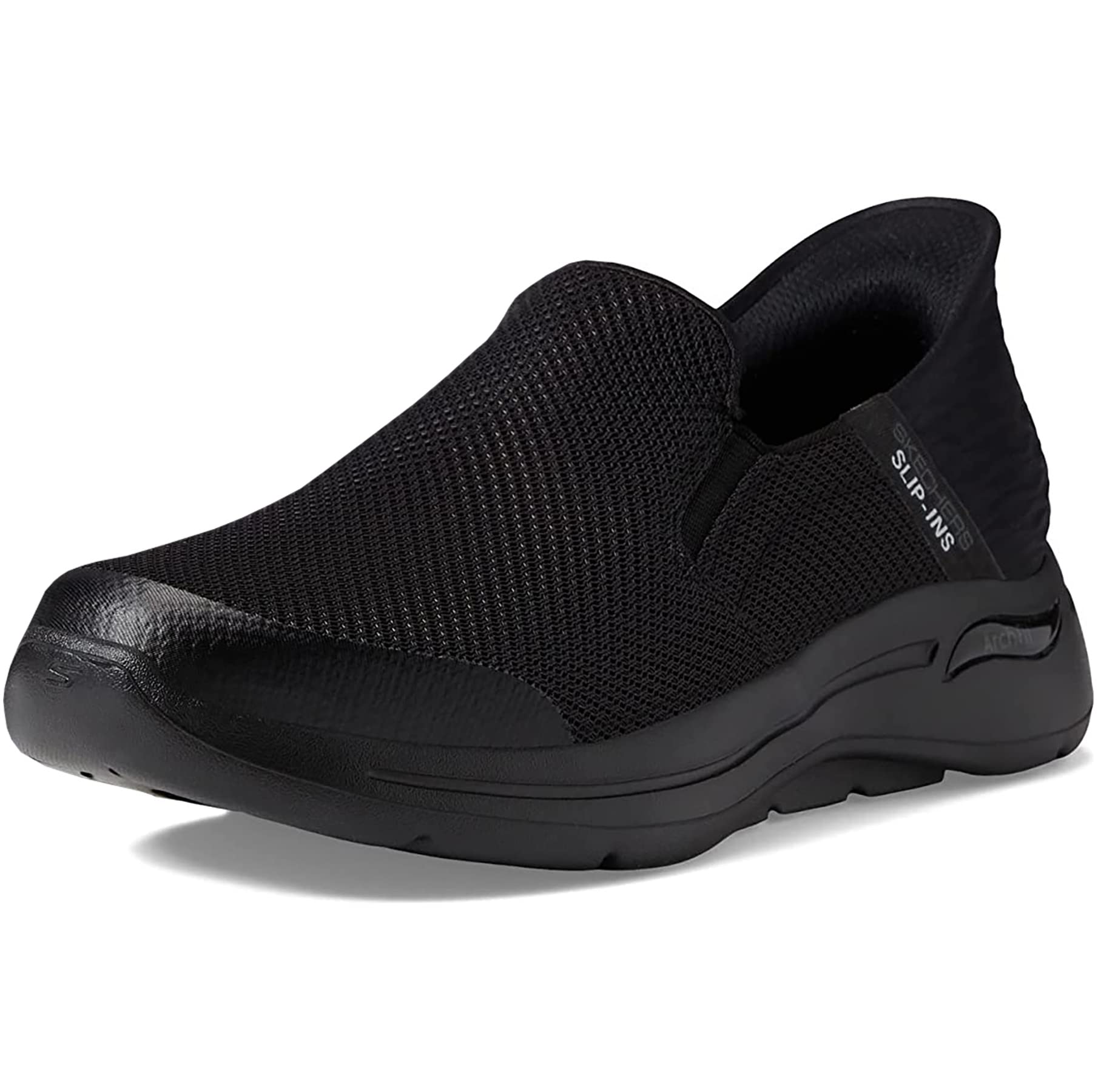 Skechers Men's Gowalk Arch Fit Slip-Ins-Athletic Slip-On Casual Walking Shoes with Air-Cooled Foam Sneaker, Black, 10.5