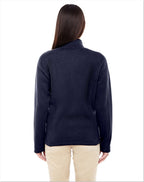 Ladies Bristol Full-Zip Sweater Fleece Jacket - gREY HEATHER - XS(D0102H7NJZX)