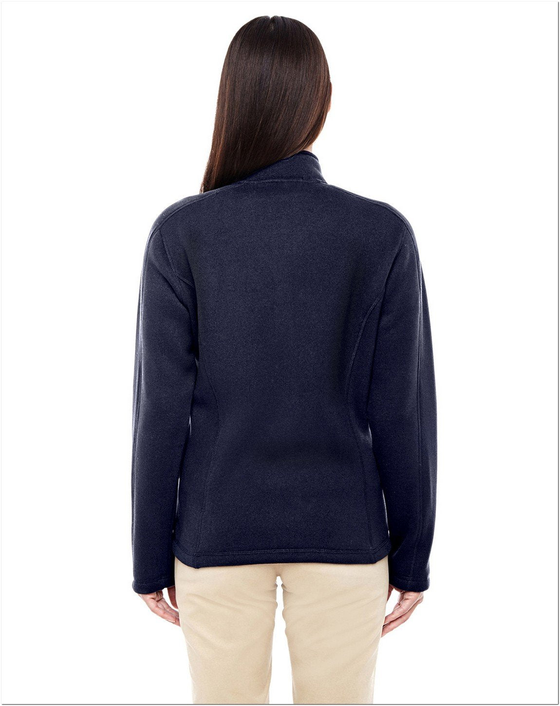 Ladies Bristol Full-Zip Sweater Fleece Jacket - gREY HEATHER - XS(D0102H7NJZX)