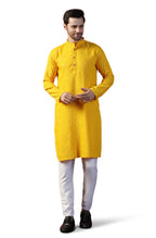 Toplot Kurta For Men || MenS Ethnic Wear Sequin Embroidered Cotton Blend Kurta Set || MenS Kurta (Men-Seq-Kurta-Set-5209-Yello
