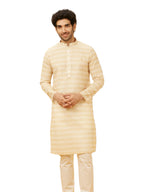 Manyavar MenS Harlequin Printed Kurta Pyjama Set (Fawn,Xl)