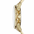 Fossil Women's Modern Courier Quartz Stainless Chronograph Watch, Color: Gold (Model: BQ3378)