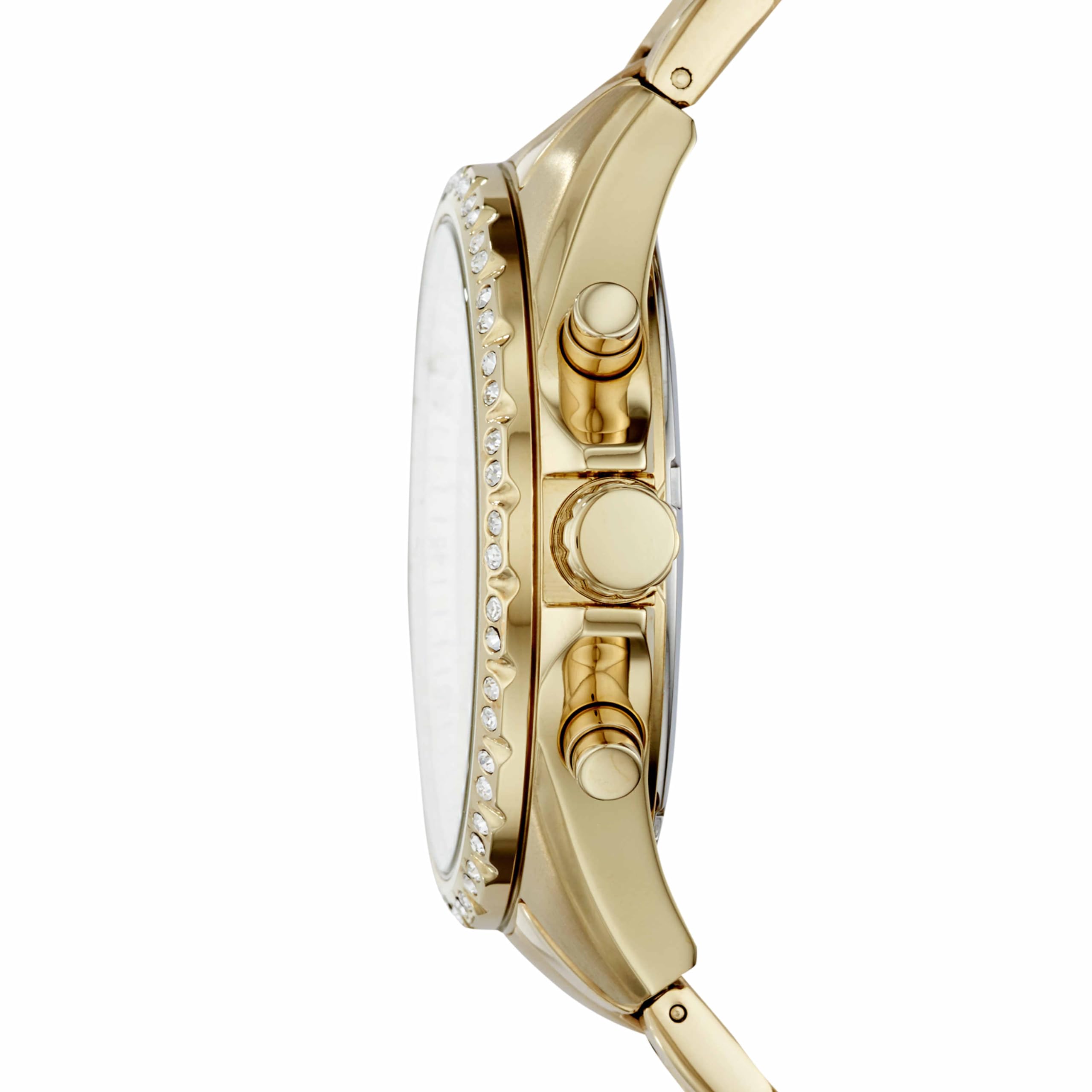 Fossil Women's Modern Courier Quartz Stainless Chronograph Watch, Color: Gold (Model: BQ3378)