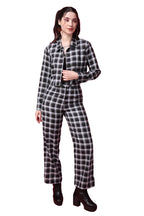 Popwings Casual Checks Print Crop Shirt And Trouser Co-Ord Set For Women | Shirt And Pant Co-Ord Set For Women | Full Sleeves Co