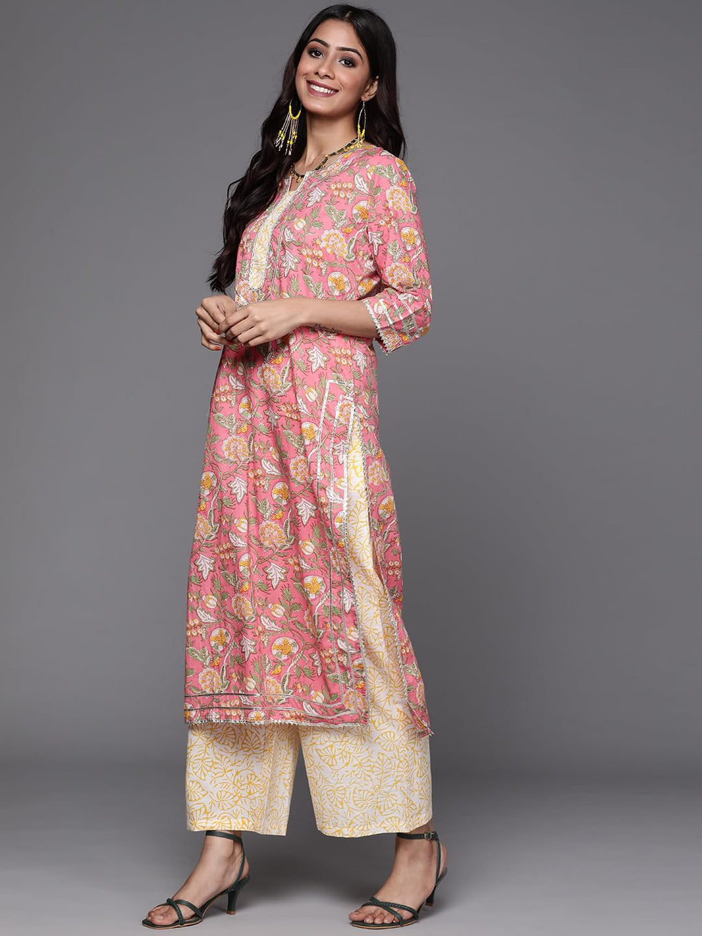 Libas Womens Cotton Kurta Sets (33206O_Pink