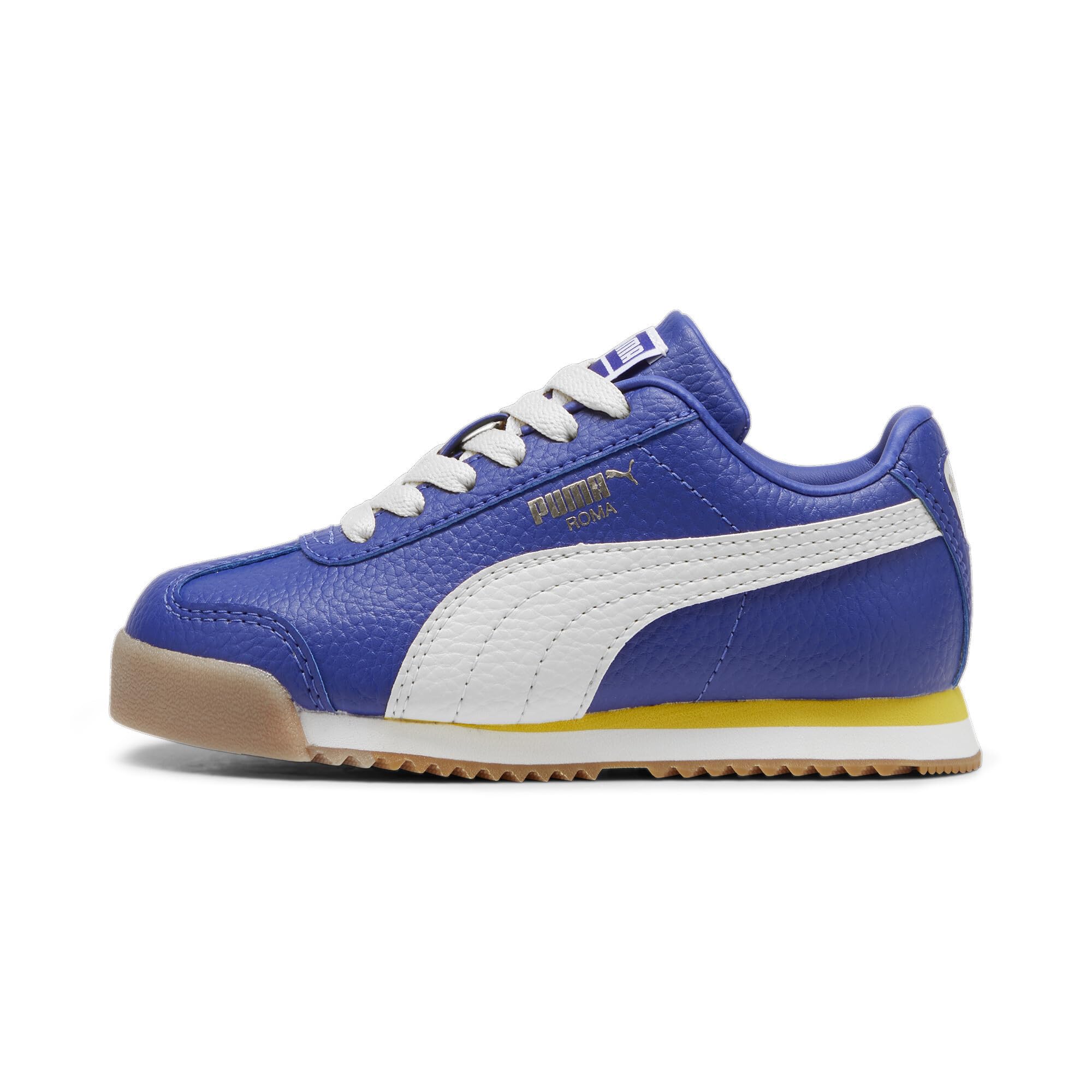 PUMA Roma Sneaker, Lapis Lazuli-Fresh Pear, 13 US Unisex Little Kid