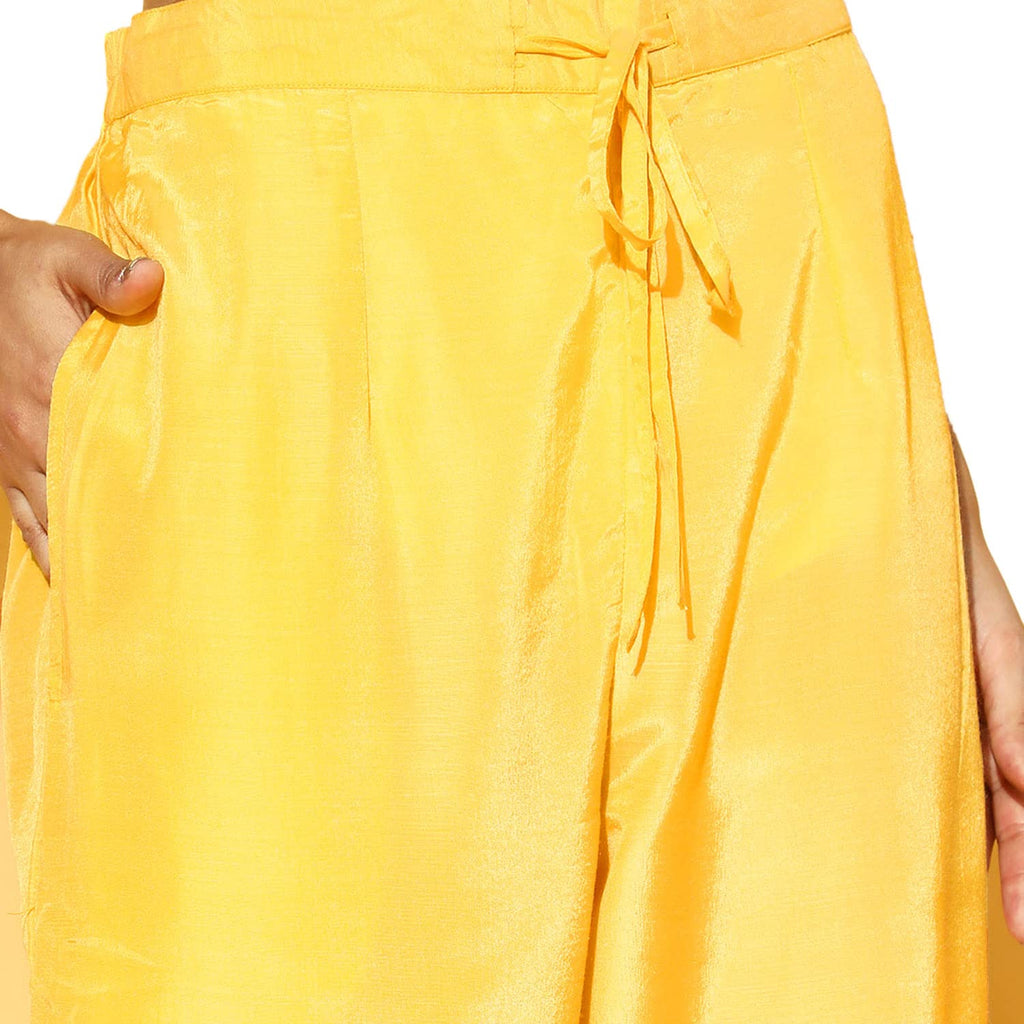 ishin Womens Silk Blend Embroidered Anarkali Kurta suit set With Dupatta & Pants