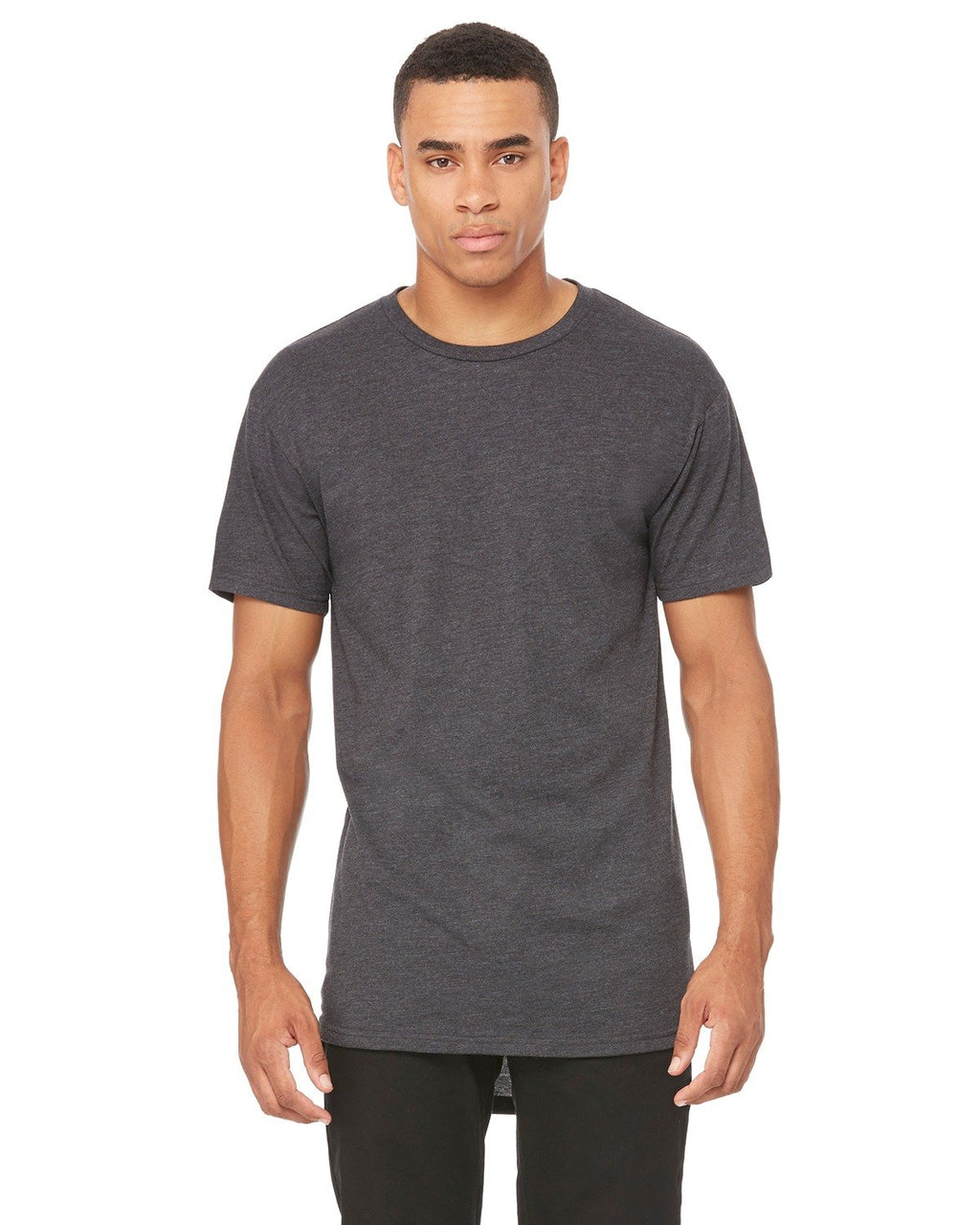 Mens Long Body Urban T-Shirt - WHITE - S(D0102H7W63X)
