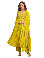 Libas Embroidered Silk Blend A-Line Kurta for Women (95067AS)