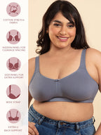 Nykd (Nyb105 Cotton Non Padded & Non Wired Everyday Bra For Women | Full Coverage Bra With No Sweat & Breast Separating Feature