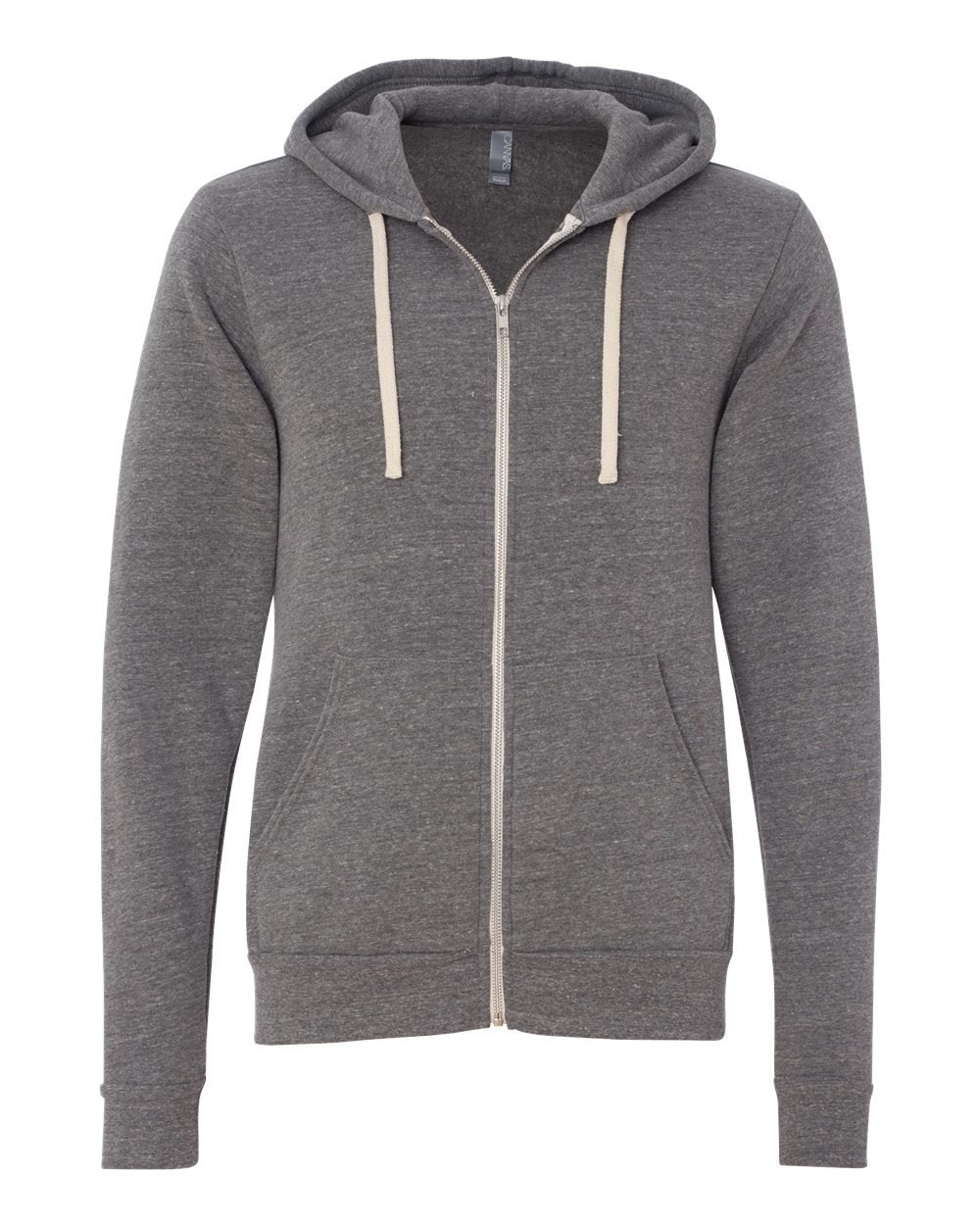 Unisex Triblend Sponge Fleece Full-Zip Hoodie - cHAR BLK TRIBLND - XS(D0102H78E02)