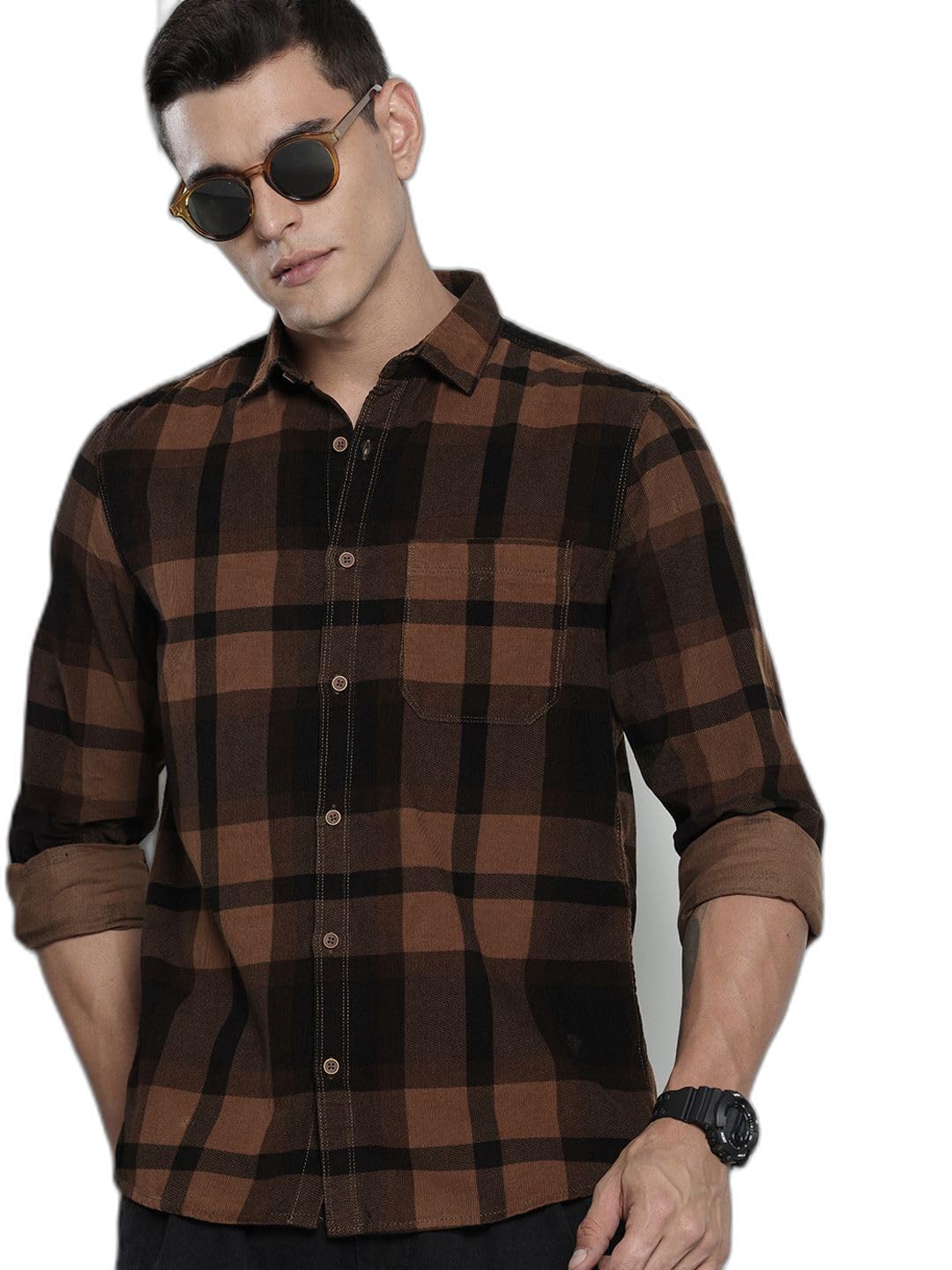 The Indian Garage Co Mens Printed Regular Fit Shirt