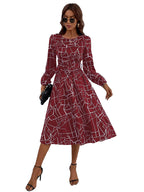 Kotty WomenS Fit And Flare Maroon, White Dress