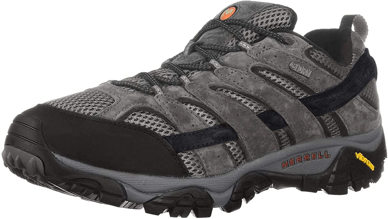 Merrell Mens Moab 2 Waterproof Hiking Shoe, Granite, 8 Wide US