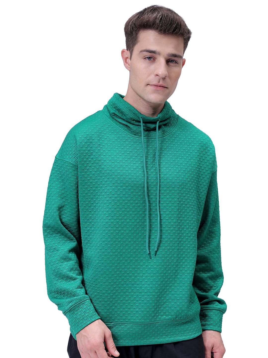 The Indian Garage Co Mens Polyester Blend Cowl Neck Sweatshirt