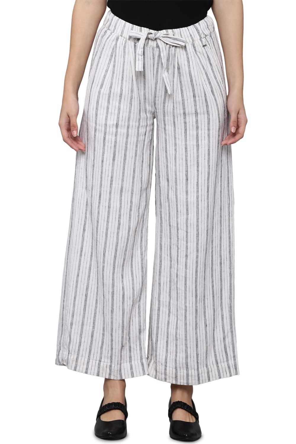 Allen Solly Women Regular Fit Striped Casual Pants