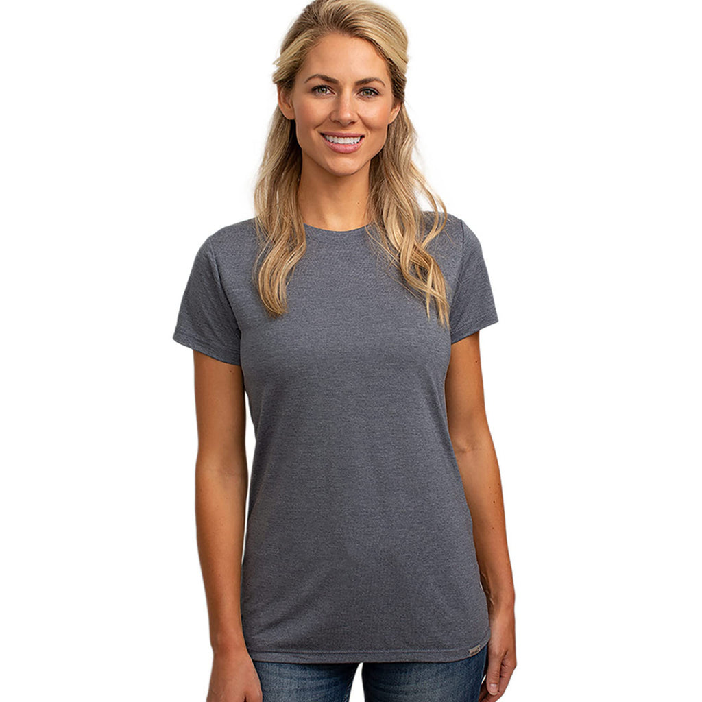 Bamboo Crew Tee - Navy Heather by Cariloha for Women - 1 Pc T-Shirt (S)