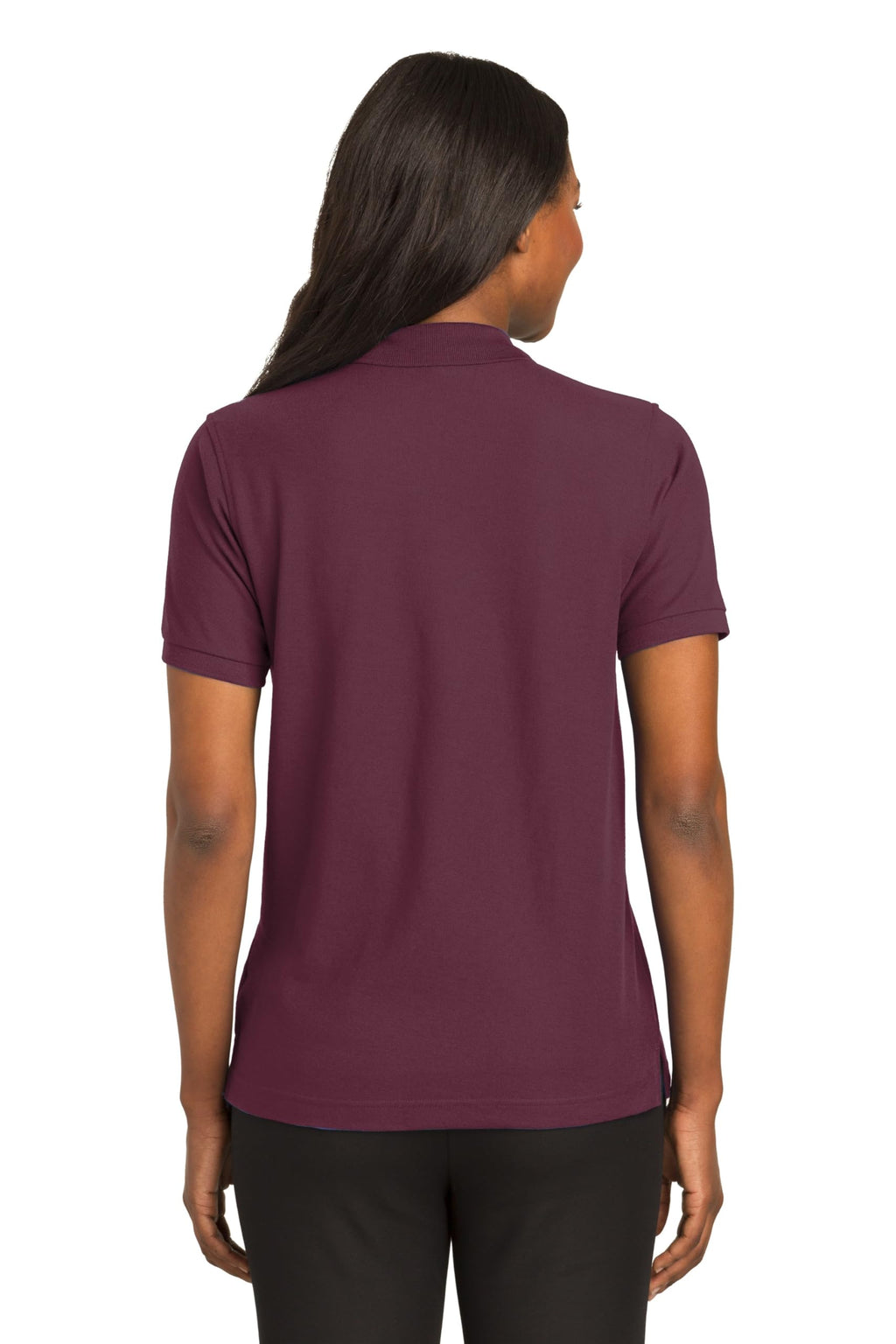 Port Authority Ladies Silk Touch Polo M Burgundy