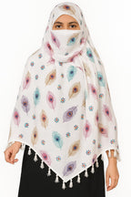 Weavers Villa Womens Cotton Floral Printed Face Cover Scarf | UV Protection, Breathable Fabric | Reusable Hijab Style Shield fo