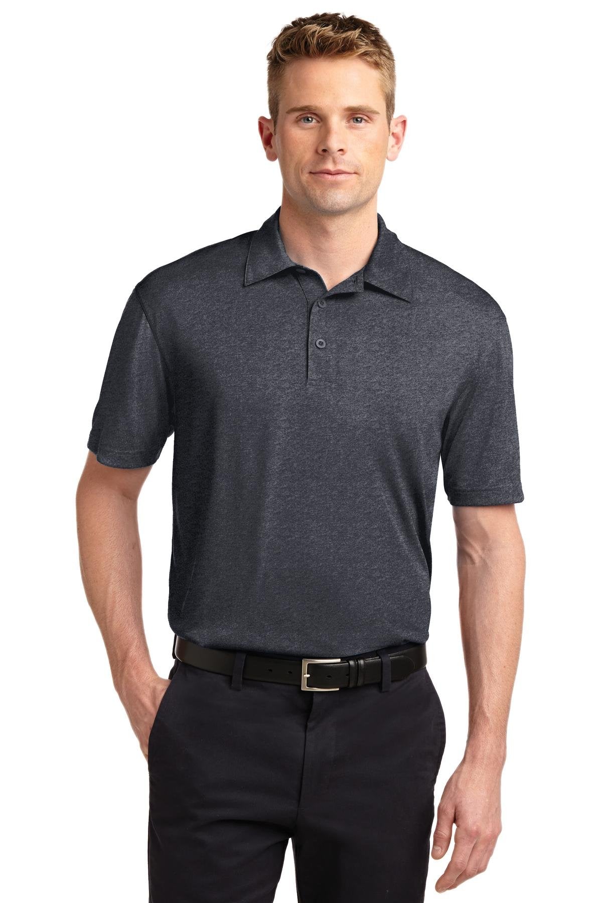 Sport-Tek Heather Contender Polo 3XL Graphite Heather
