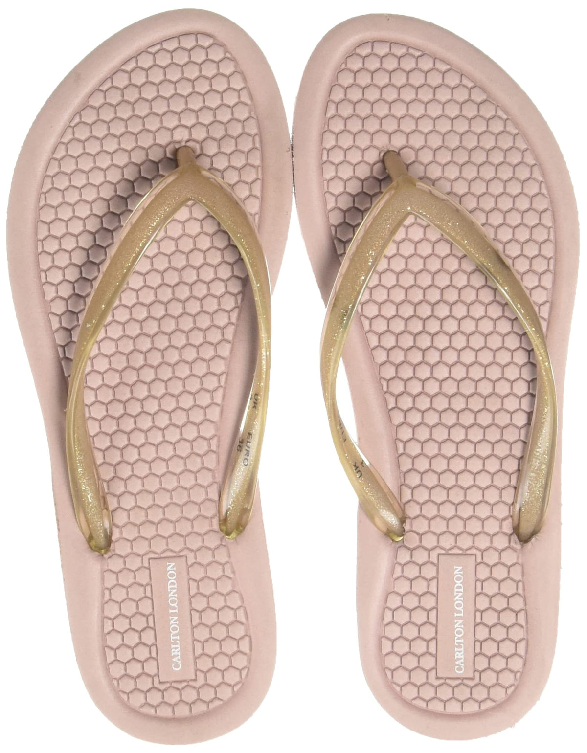 Carlton London Womens Flip Flops, Pink, 4 4