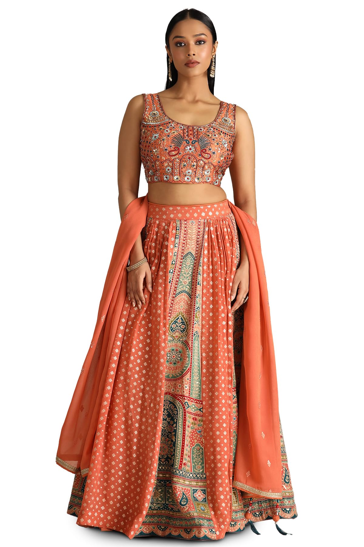 Soch Women Silk Blend Sequins Ethnic Wear