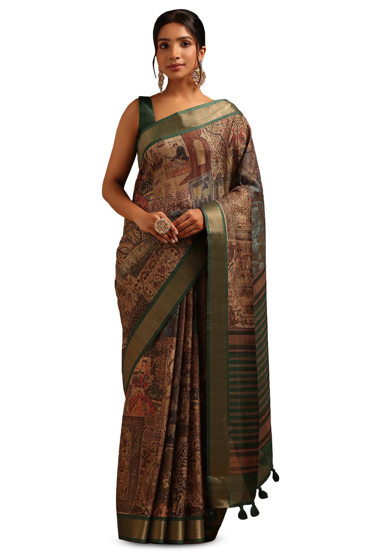 Soch Women Tussar Ethnic Motifs Saree