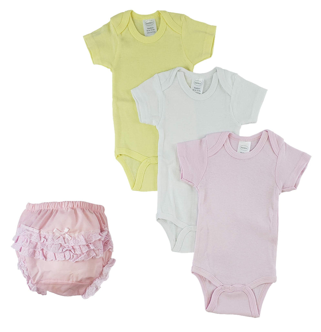 bambini Pink girls Onezies and Fancy Pants Underwear