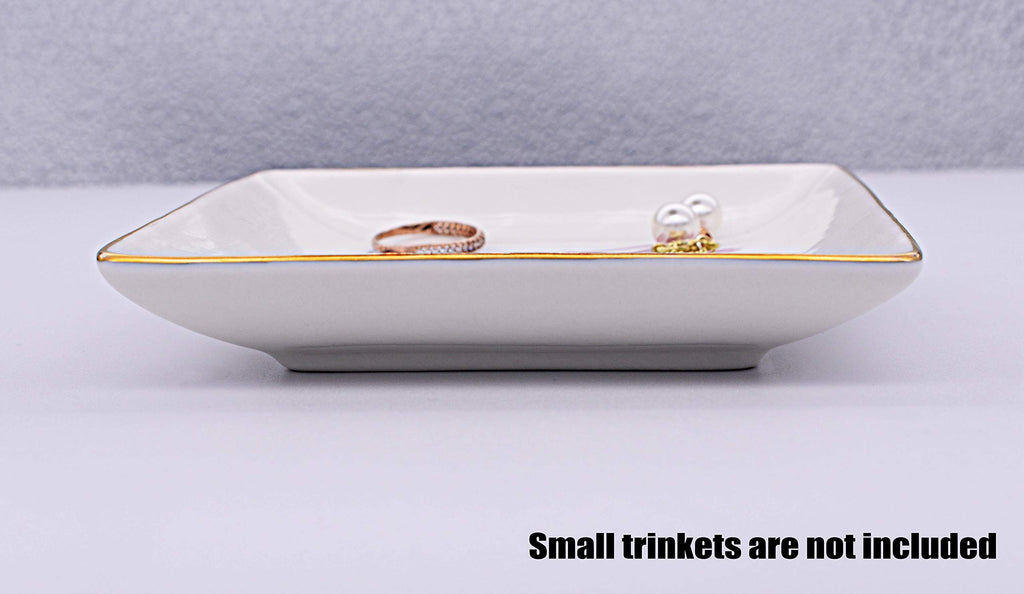 Topthink You Will Always Be My Baby Girl - Ceramic Jewelry Holder Ring Dish Trinket Tray - Daughter Gifts from Mom Or Dad - Birt