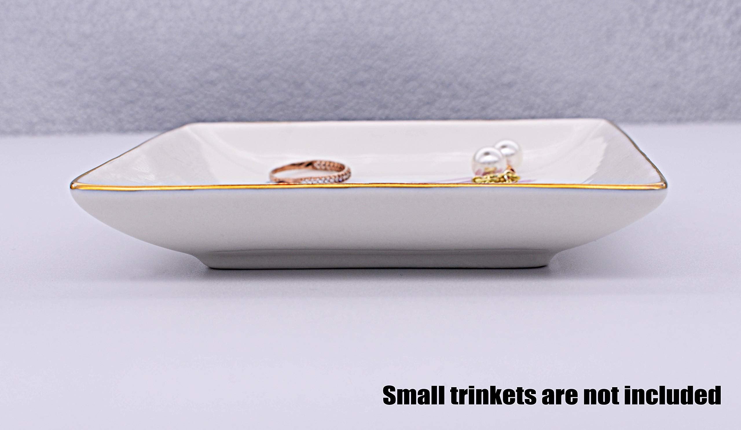 Topthink You Will Always Be My Baby Girl - Ceramic Jewelry Holder Ring Dish Trinket Tray - Daughter Gifts from Mom Or Dad - Birt