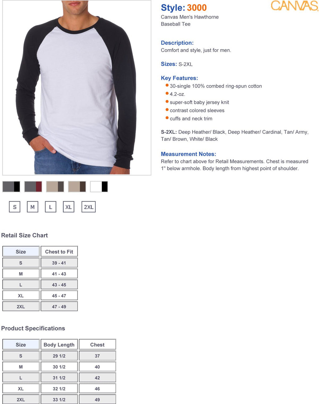 Mens Jersey Long-Sleeve Baseball T-Shirt - BABY BLUE NAVY - S(D0102H78DEX)
