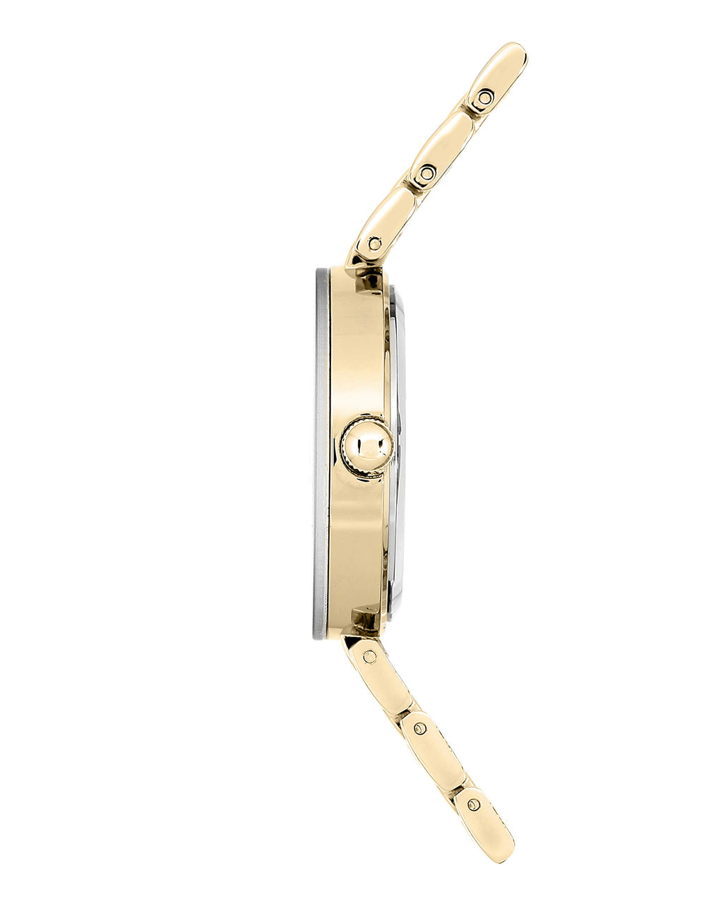 Anne Klein Women's Japanese Quartz Dress Watch with Metal Strap, Gold, 16 (Model: AK/1362PRGB)