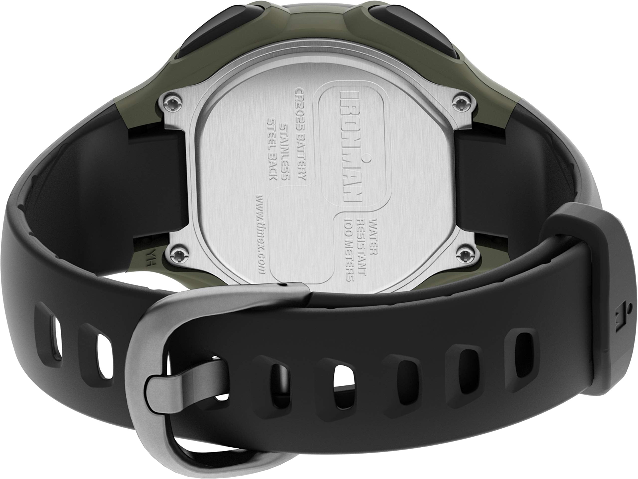 Timex Men's IRONMAN Classic 30 38mm Resin Strap Watch - Green Case Black Top Ring with Black Resin Strap
