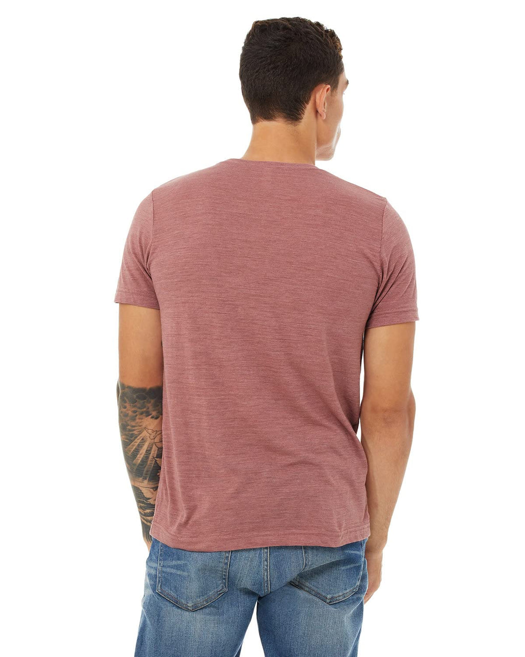 Unisex Poly-cotton Short-Sleeve T-Shirt - BERRY - S(D0102H7W0KT)