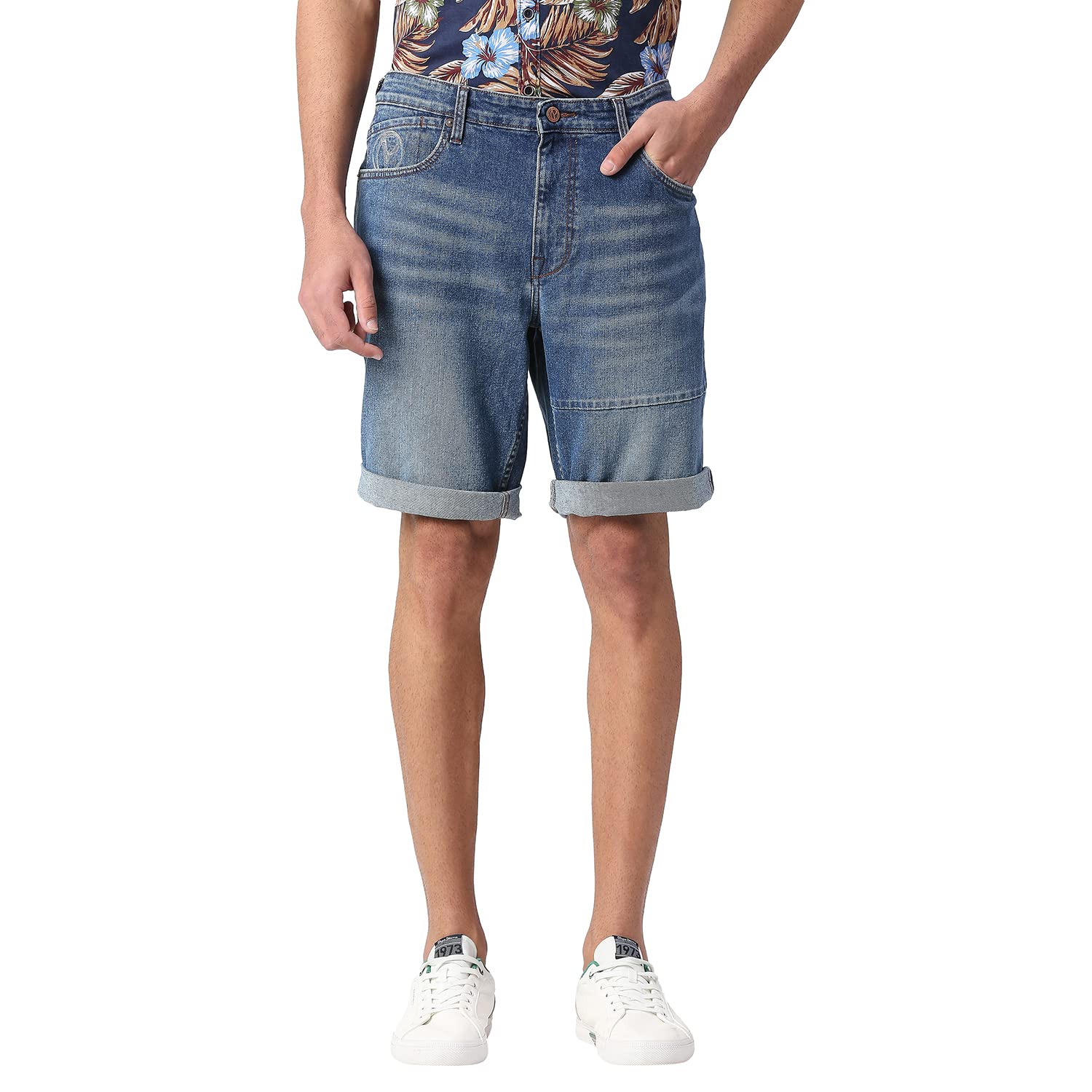 Pepe Jeans MenS Blue Chino Shorts (Pm207214Q03_Dark Used)