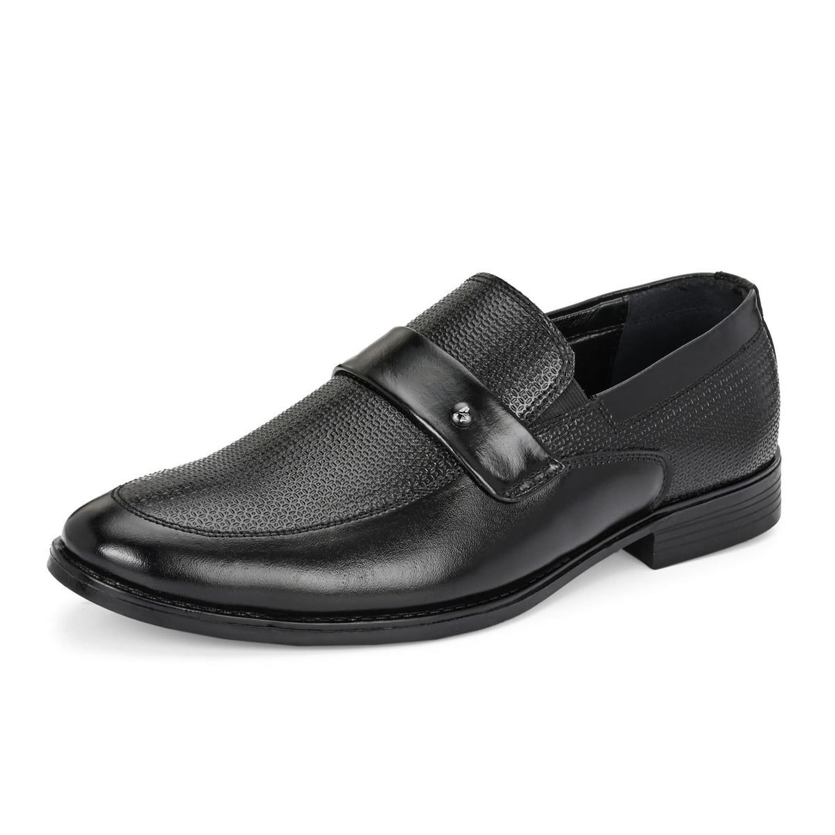 Hirolas Executive Black Genuine Leather Formal Mocassin Slip on Shoes for Men 8