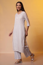 Aurelia WomenS Cotton Kurta Set (24Feas14831_Off White