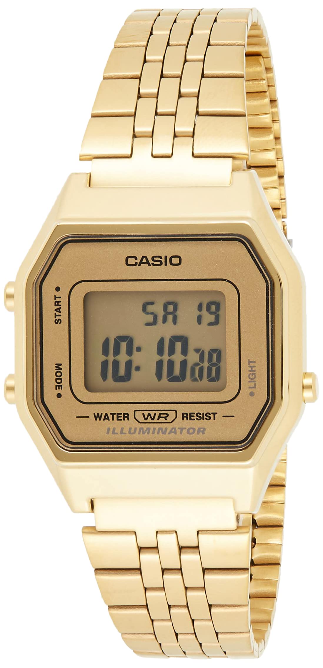 Casio Digital Quartz Stainless Steel Illuminator LA680WGA-9DF LA680WGA-9 Women's Watch