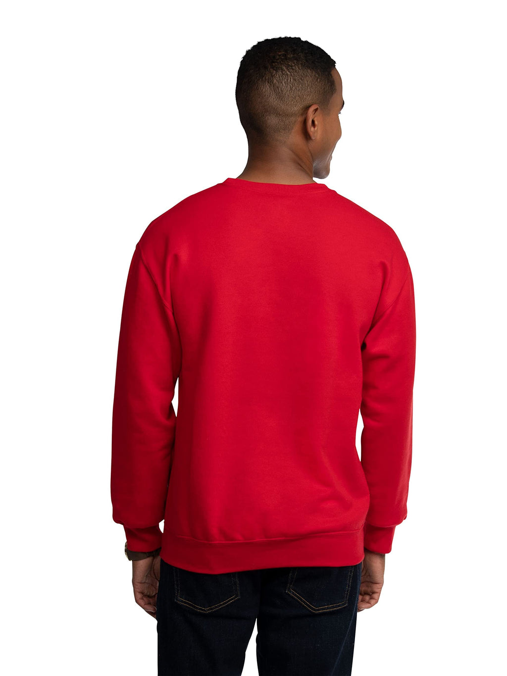 Fruit of the Loom Men's Moisture Wicking Eversoft Fleece Sweatshirt, Red, X-Large