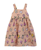 Fruit Print Tie-knot A -Line dress Multi-Color