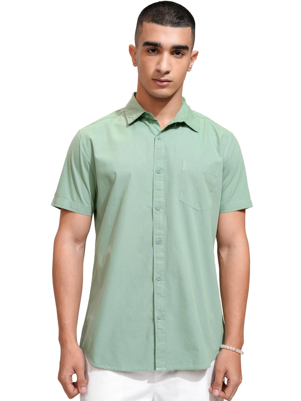 Ketch Men Half Sleeve Regular Fit Khsh001999 Green Xl