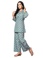 DHRUVI TRENDZ Womens Rayon Co-ord Set Regular Fit Kurta Set 1 (DT-K-W1704&TR797_Light Green_3XL)
