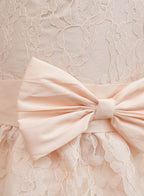 A.T.U.N. Girls Double Bow Dress Peach