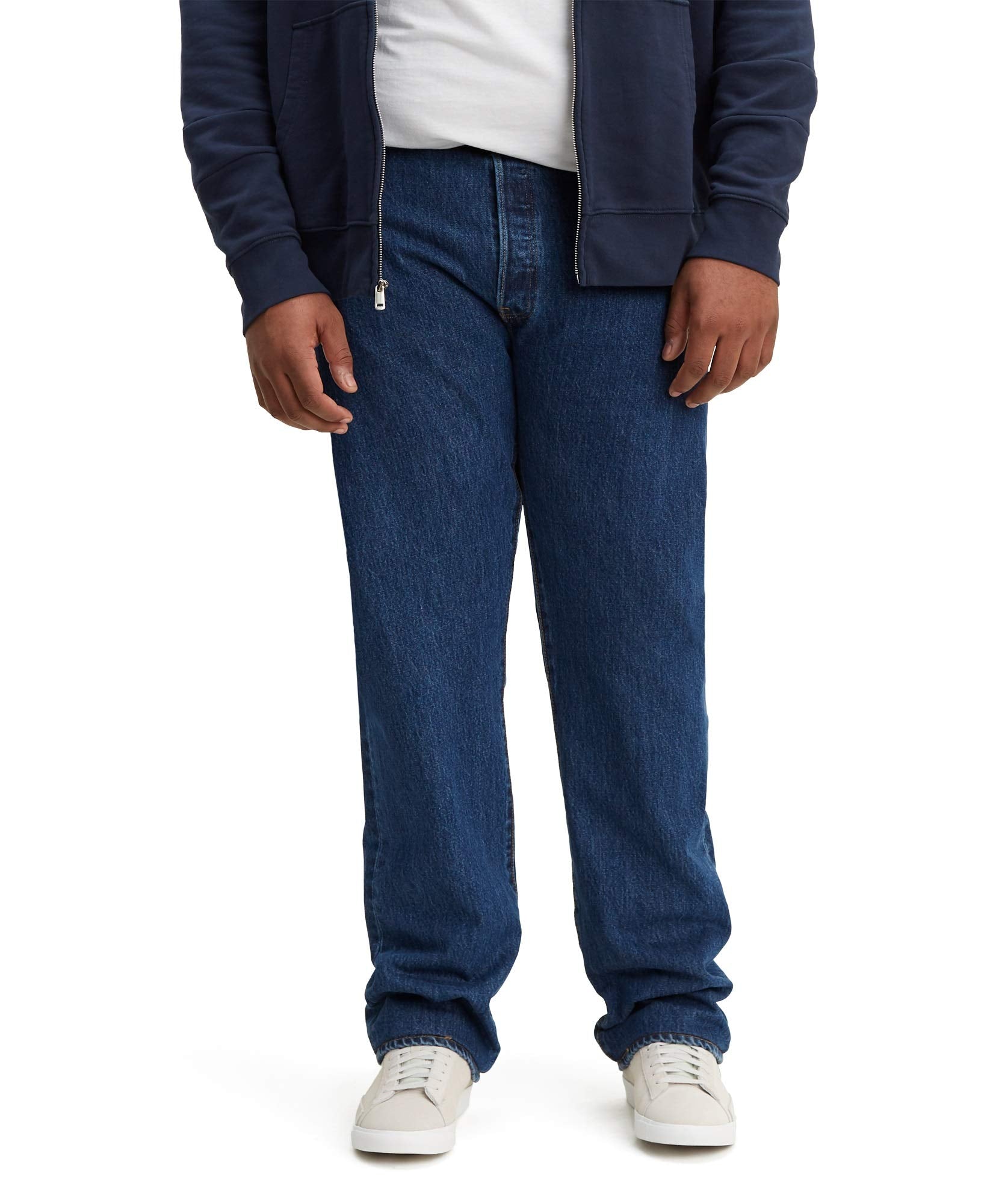 Levi's Men's 501 Original Fit Jeans (Also Available in Big & Tall), Dark Stonewash, 35W x 32L