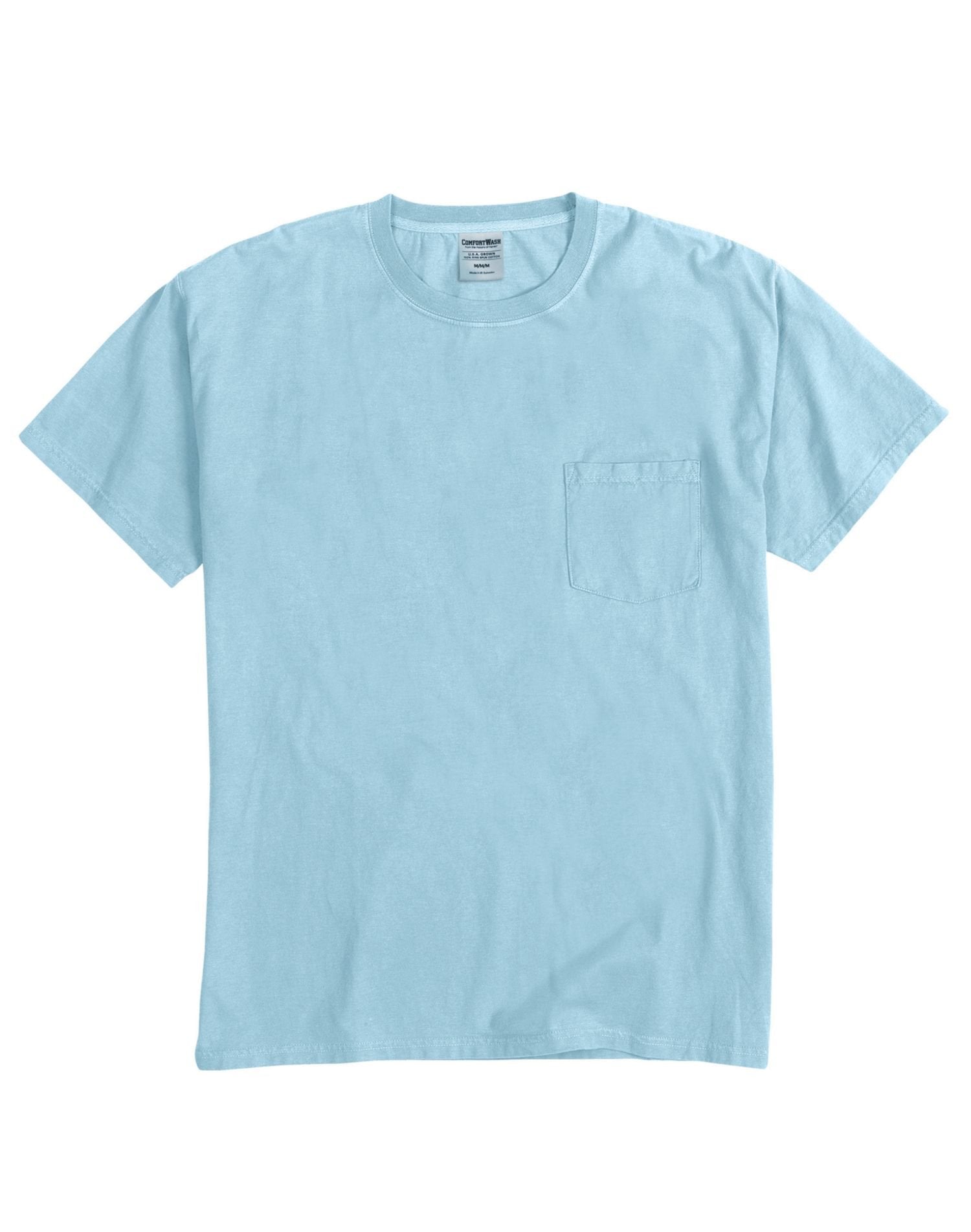 Unisex garment-Dyed T-Shirt with Pocket - BLAcK - S(D0102H7Y8c6)