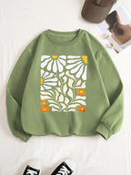 TAGAS Womens Sweatshirt| Jumper Women Winter Wear| Floral Print (Sweatshirt) for Women |Womens Winter wear
