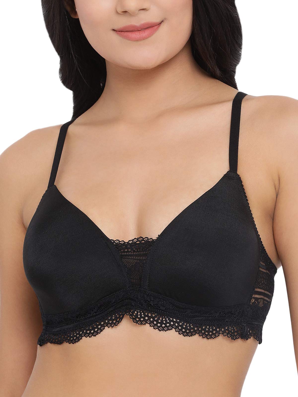 Clovia Net Womens T-Shirt Bra (Br1955P1340C_Black_40C