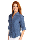 3/4 SLEEVE PERUVIAN COTTON BLOUSE