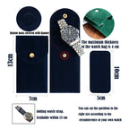 Besforu 4PCS Watch Travel Case for Men and Women Portable Velvet Watch Pouch Watch Storage Bag and Organizer (4-GREEN)